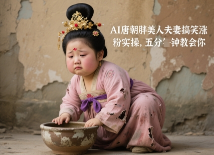 AI唐朝胖美人夫妻搞笑涨粉实操，五分钟教会你-情久项目网