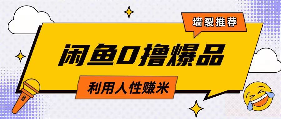 咸鱼0撸玩法利用人性售卖商品达到日挣2张的效果-情久项目网