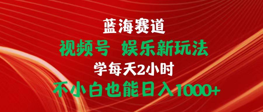 蓝海赛道视频号 娱乐新玩法每天2小时小白也能日入1000+-情久项目网