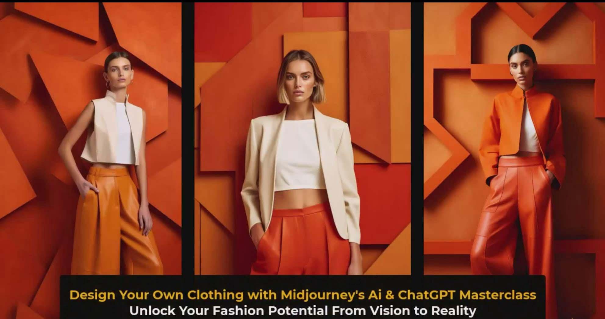 图片[3]-利用 Midjourneys Ai 人工智能设计自己的服装AI大师班-10节课-中英字幕-情久项目网