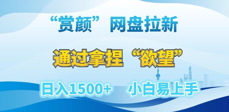 “赏颜”网盘拉新赛道，通过拿捏“欲望”日入1500+，小白易上手【揭秘】-情久项目网