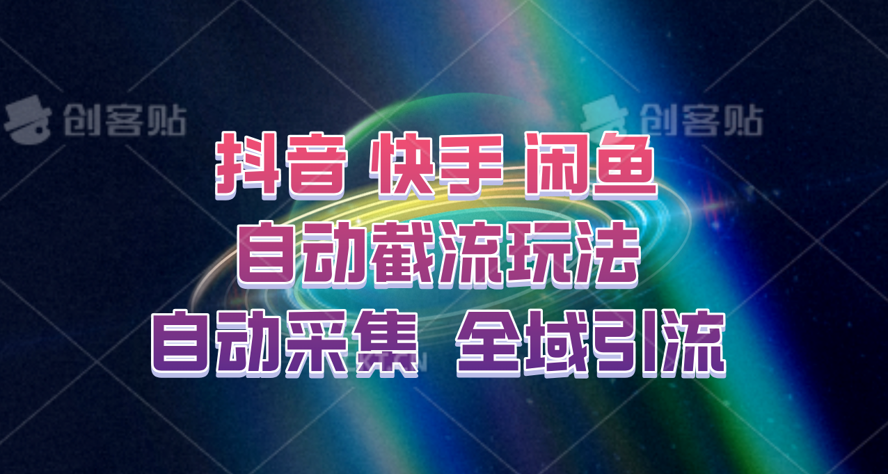 快手、抖音、闲鱼自动截流玩法，利用一个软件自动采集、评论、点赞、私信，全域引流-情久项目网