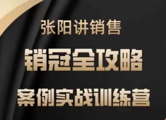 张阳讲销售实战训练营，​案例实战训练，销冠全攻略-情久项目网