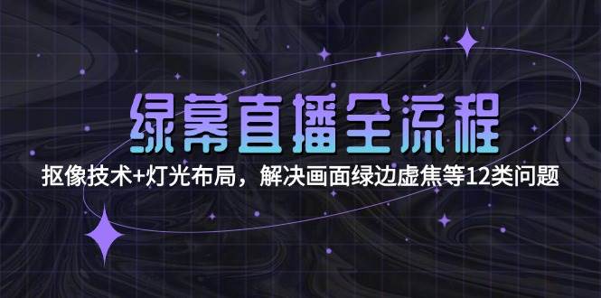绿幕直播全流程：抠像技术+灯光布局，解决画面绿边虚焦等12类问题-情久项目网