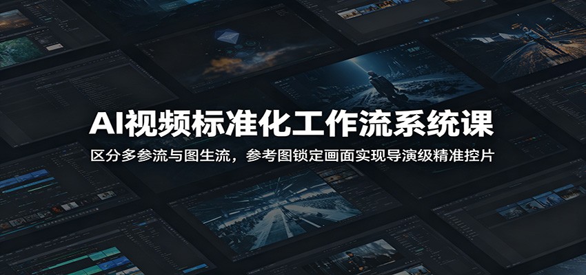 AI视频标准化工作流系统课：区分多参流与图生流，参考图锁定画面实现导演级精准控片-情久项目网