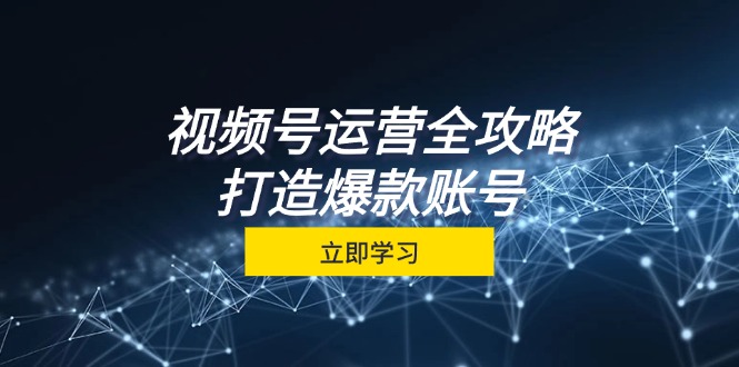 视频号运营全攻略，从定位到成交一站式学习，视频号核心秘诀，打造爆款…-情久项目网