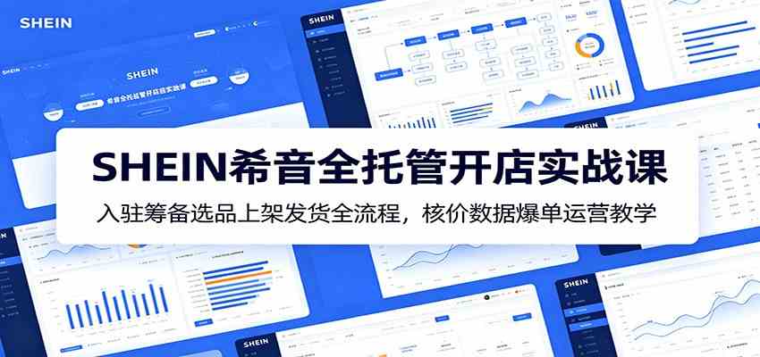 SHEIN希音全托管开店实战课：入驻筹备选品上架发货全流程，核价数据爆单运营教学-情久项目网