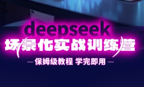 DeepSeek场景化实战训练营，保姆级教程，学完即用，手把手教你用DeepSeek提升效率-情久项目网