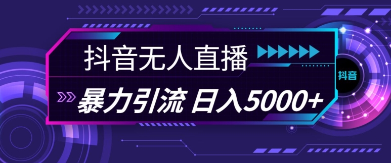 抖音快手视频号全平台通用无人直播引流法，利用图片模板和语音话术，暴力日引流100+创业粉【揭秘】-情久项目网