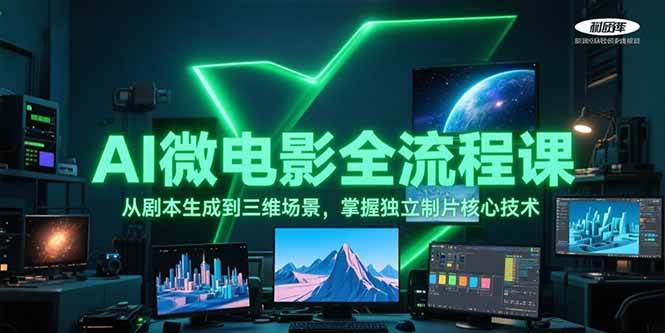 AI微电影全流程课，从剧本生成到三维场景，掌握独立制片核心技术-情久项目网