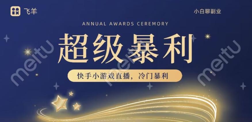 快手官方暴利冷门小游戏无人直播，小白一台电脑即可操作，轻松月入10w+-情久项目网