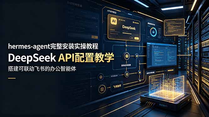 hermes-agent完整安装实操教程，DeepSeek API配置教学，搭建可联动飞书的办公智能体-情久项目网