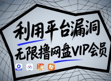 利用平台漏洞，无限撸网盘VIP会员，用户亲测有效!【漏洞原理+操作演示】-情久项目网