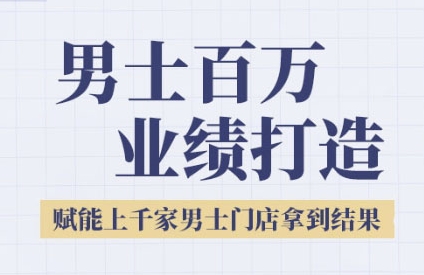 2025男士美业百万业绩打造，赋能上千家男士门店拿到结果-情久项目网
