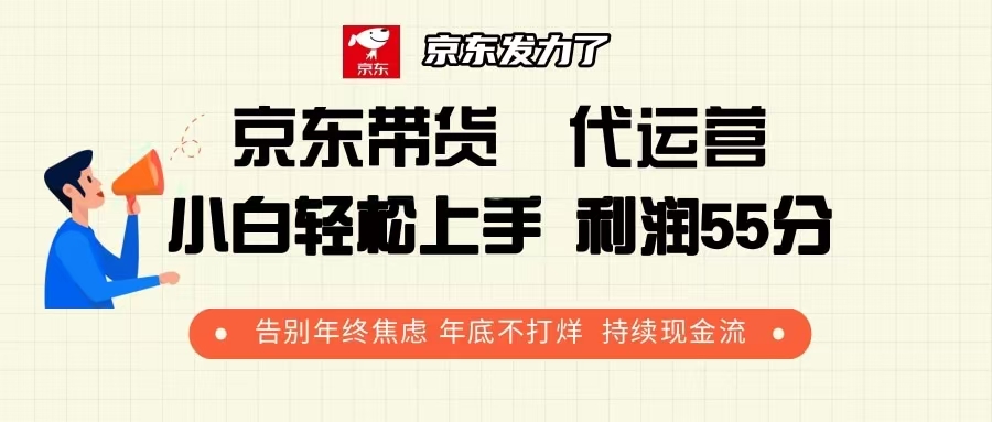京东带货 代运营 利润55分 告别年终焦虑 年底不打烊 持续现金流-情久项目网