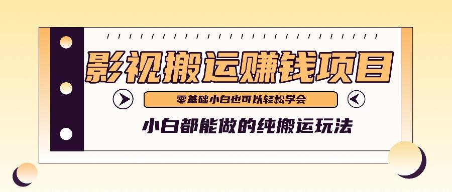 手把手教你操作影视搬运项目,小白都能做零基础也能赚钱-情久项目网
