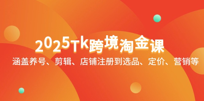 2025Tk跨境淘金课：涵盖养号、剪辑、店铺注册到选品、定价、营销等-情久项目网