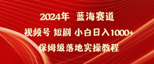 2024年视频号短剧新玩法小白日入1000+保姆级落地实操教程【揭秘】-情久项目网