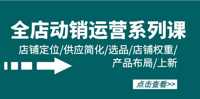 (9845期)全店·动销运营系列课：店铺定位/供应简化/选品/店铺权重/产品布局/上新-情久项目网