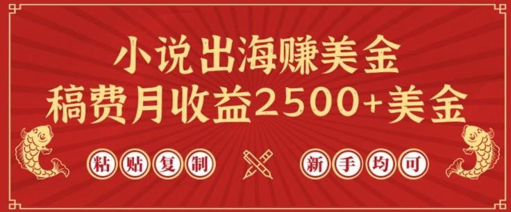 小说出海赚美金，稿费月收益2500+美金，仅需chatgpt粘贴复制，新手也能玩转【揭秘】-情久项目网