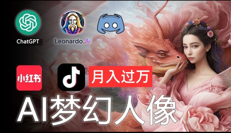 AI摄影梦幻人像：零基础也能月入过万的秘密【揭秘】-情久项目网