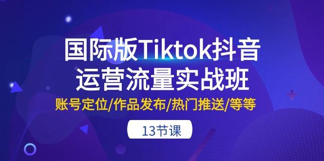 国际版Tiktok抖音运营流量实战班：账号定位/作品发布/热门推送/等等-13节-情久项目网