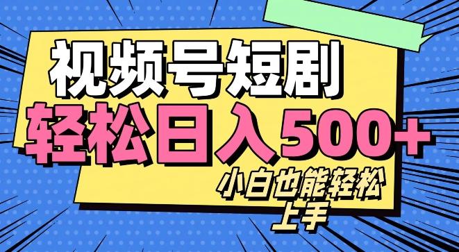视频号最新玩法制作，热门短剧日入500+-情久项目网