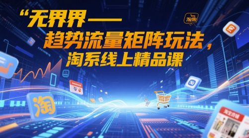 无界-趋势流量矩阵玩法，淘系线上精品课-情久项目网