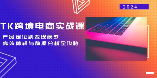 TK跨境电商实战课：产品定位到变现模式，高效剪辑与数据分析全攻略-情久项目网