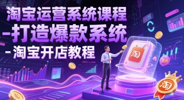 淘宝运营系统课程-打造爆款系统-淘宝开店教程-情久项目网