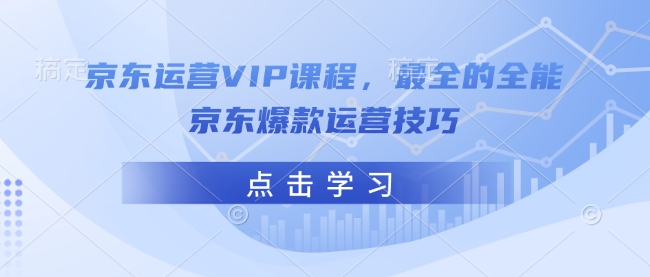 京东运营VIP课程，最全的全能京东爆款运营技巧-情久项目网