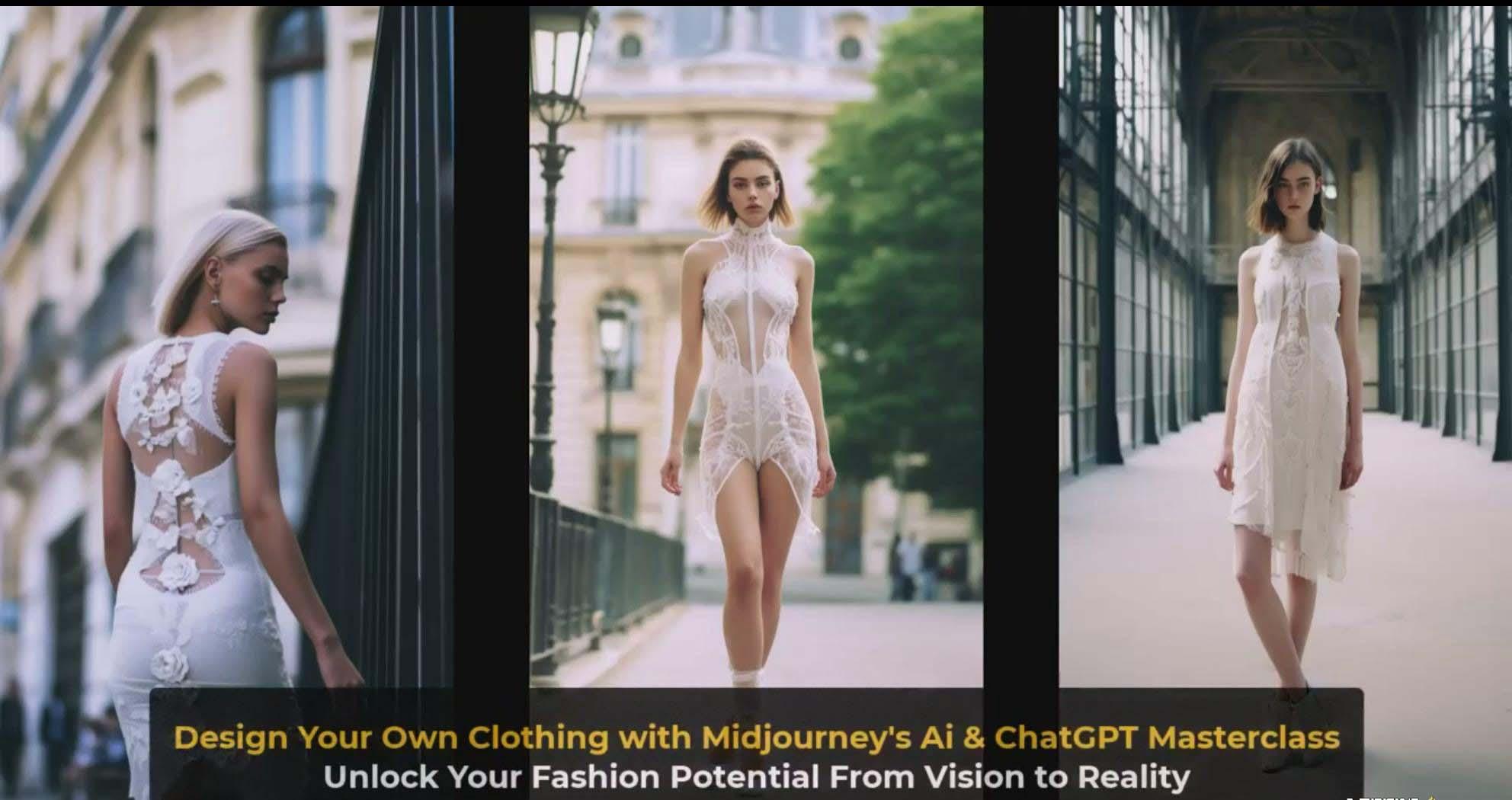 图片[4]-利用 Midjourneys Ai 人工智能设计自己的服装AI大师班-10节课-中英字幕-情久项目网