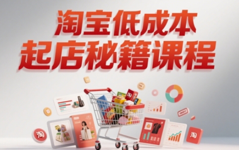 淘宝低成本起店系统课，助你快速起店，实现弯道超车-情久项目网