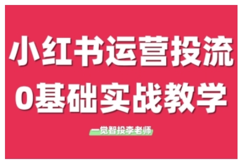 小红书运营投流，小红书广告投放从0到1的实战课，学完即可开始投放(更新)-情久项目网