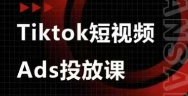 Ads视频投放课，tiktok短视频广告投放课-情久项目网