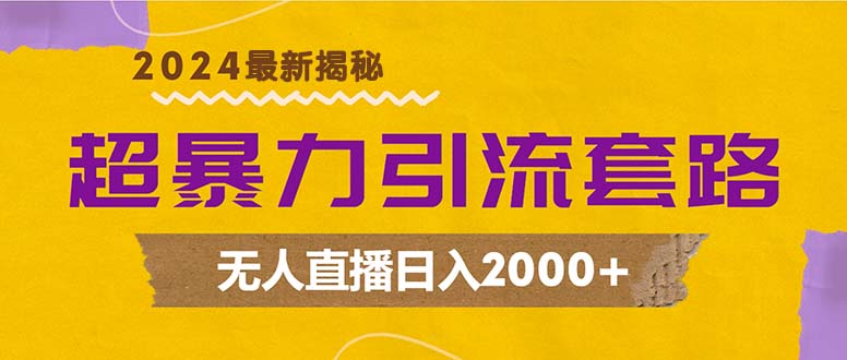 超暴力引流套路，无人直播日入2000+-情久项目网