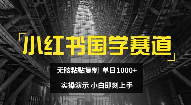 小红书国学赛道，无脑粘贴复制，单日1K，实操演示，小白即刻上手【揭秘】-情久项目网