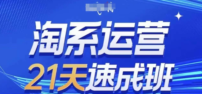 淘系运营21天速成班(更新25年2月)，0基础轻松搞定淘系运营，不做假把式-情久项目网