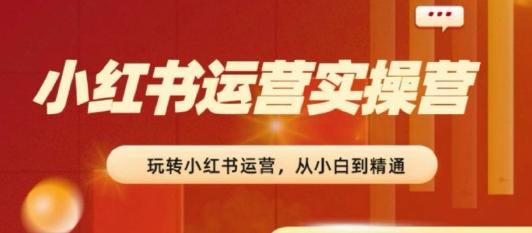 2024小红书运营实操营，​从入门到精通，完成从0~1~100-情久项目网