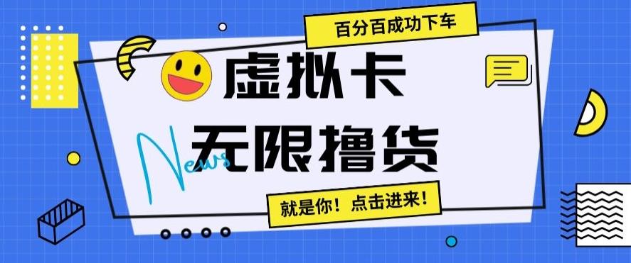 虚拟卡无限撸货，百分百成功下车【仅揭秘】-情久项目网