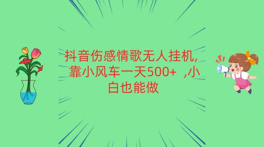 抖音伤感情歌无人挂机 靠小风车一天500+ 小白也能做-情久项目网