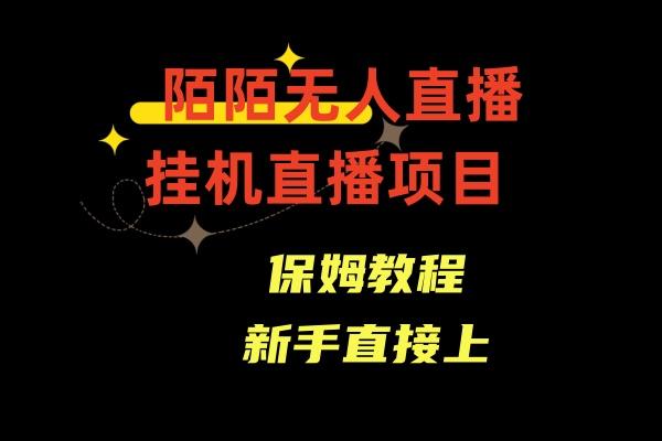 收费1980的，陌陌无人直播，通道人数少，新手容易上手-情久项目网