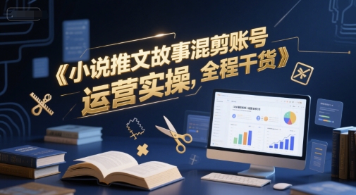 小说推文故事混剪账号运营实操，全程干货-情久项目网
