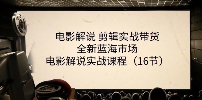 电影解说 剪辑实战带货全新蓝海市场，电影解说实战课程(16节-情久项目网