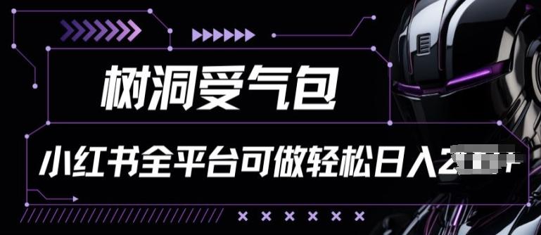 小红书等全平台树洞受气包项目，轻松日入一两张【揭秘】-情久项目网