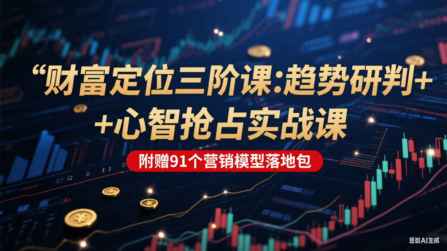财富定位三阶：趋势研判 + 心智抢占实战课，附赠91个营销模型落地包-情久项目网