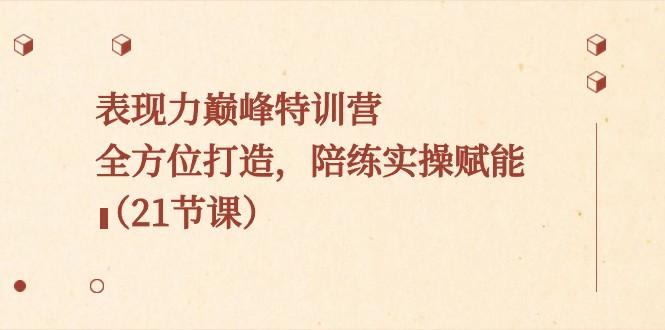 表现力巅峰特训营，全方位打造，陪练实操赋能（21节课）-情久项目网