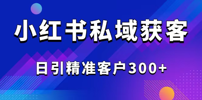 2025最新小红书平台引流获客截流自热玩法讲解，日引精准客户300+-情久项目网