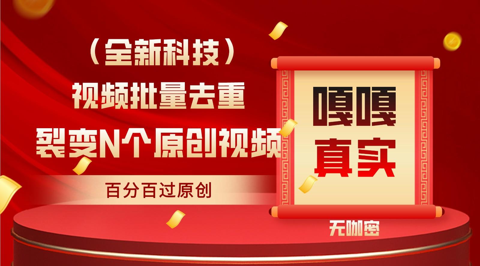 最新全自动去重技术，批量操作百分百过原创-情久项目网