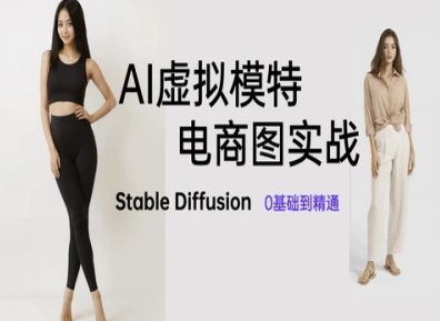 AI虚拟模特电商图实战，AI绘画Stable Diffusion 0基础到精通-情久项目网